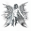 dark angel tattoo design idea