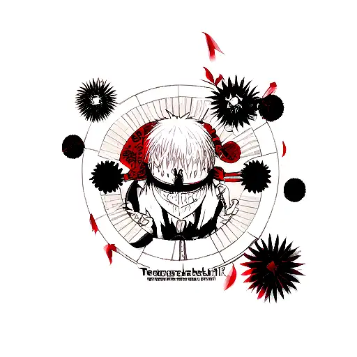 kaneki with the words "life is full of deceptions" tattoo design idea