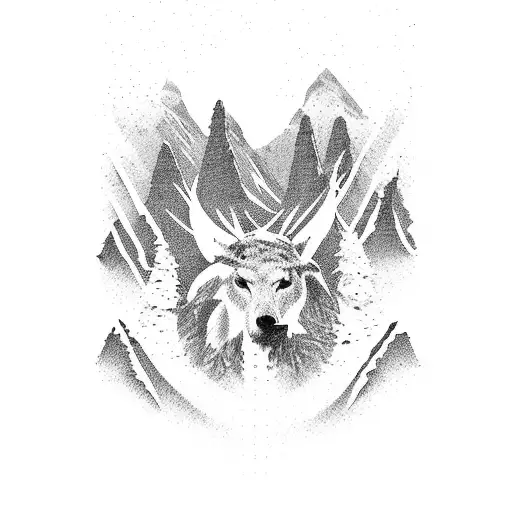 norway northern wild cold nature mountains tattoo design idea