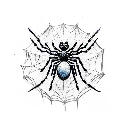 spider dragon bat web tattoo design idea
