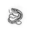 Snake and sword tattoo design idea