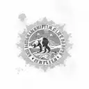 Fallout new california republic flag tattoo design idea