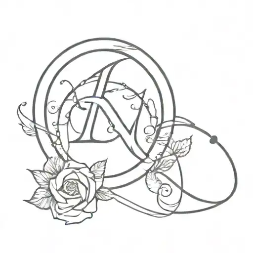 NAME AND LOVE VICTORY FORTUNE tattoo design idea