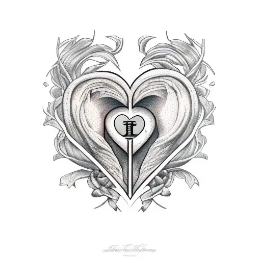 broken heart after abortion tattoo design idea