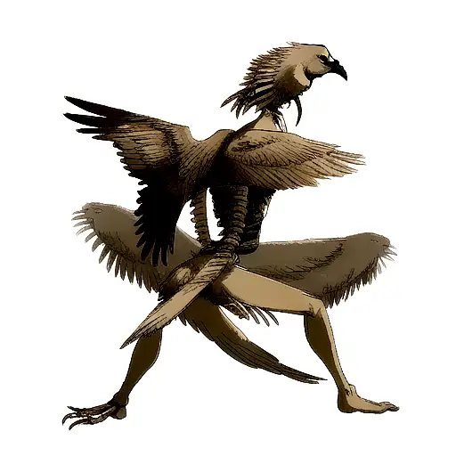 attack on Titan spine with birds tattoo design idea