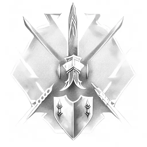 templar knight tattoo design idea