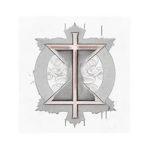 A faded cross with psalm m-5:4 written above and a date written below  tattoo design idea