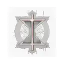 A faded cross with psalm m-5:4 written above and a date written below  tattoo design idea