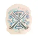 A faded cross with psalm m-5:4 written above and a date written below  tattoo design idea