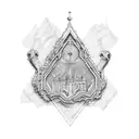 A detailed map of ancient Serbian landmarks and historical sites, showcasing the rich history of the Serbian people tattoo design idea