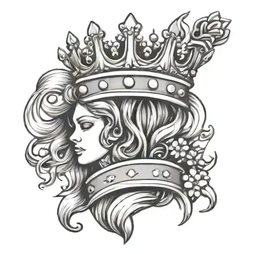 L&M with a crown on top   tattoo design idea
