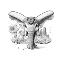 dumbo view nyc tattoo design idea