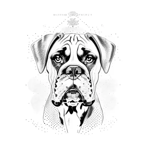 Boxer portrait tattoo design idea