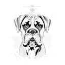 Boxer portrait tattoo design idea