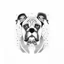 Boxer portrait tattoo design idea