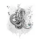 scuba diver tattoo design idea