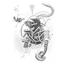 scuba diver tattoo design idea
