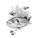 scuba diver realistic tattoo design idea