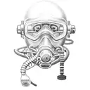 scuba diver realistic tattoo design idea