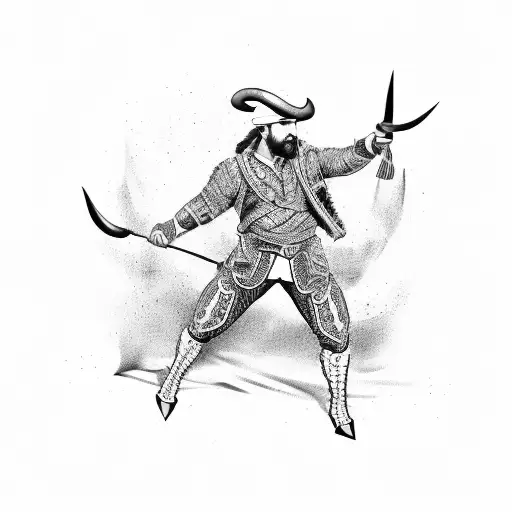 bull fighter guy  tattoo design idea