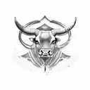bull fighter tattoo design idea
