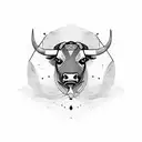 bull fighter tattoo design idea