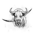 bull fighter tattoo design idea