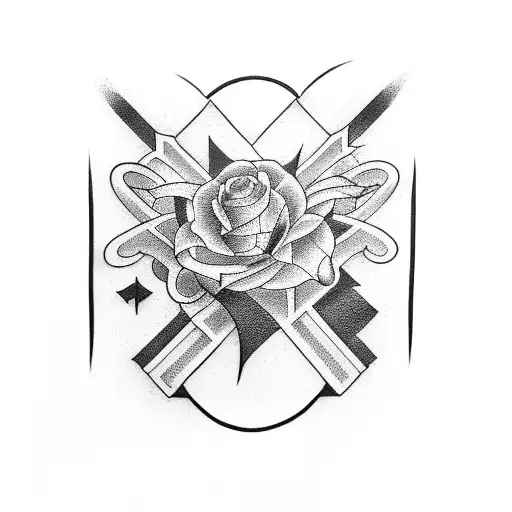 the number three three times tattoo design idea