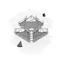 Incorporate architectural elements into a skate park design, with a graffiti-inspired rap lyric integrated into the background tattoo design idea