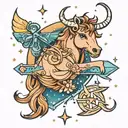 Sagittarius, Leo, Pisces constellation tattoo design idea