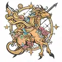 Sagittarius, Leo, Pisces constellation tattoo design idea