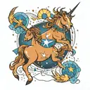 Sagittarius, Leo, Pisces constellation tattoo design idea