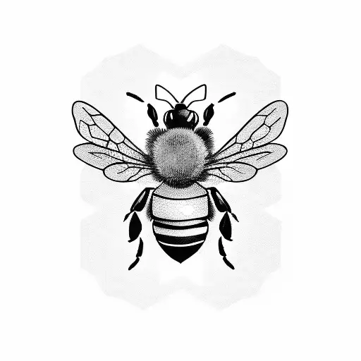 bee with hive  tattoo design idea