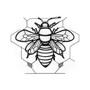 bee with hive  tattoo design idea
