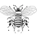 bee with hive  tattoo design idea