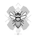 bee with hive  tattoo design idea