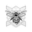 bee with hive  tattoo design idea