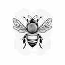 bee with hive  tattoo design idea