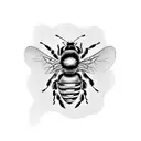 bee with hive  tattoo design idea