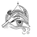 Eye of Ra tattoo design idea