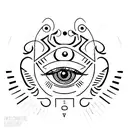 Eye of Ra tattoo design idea