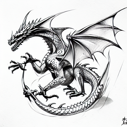 dragon Gemini  tattoo design idea