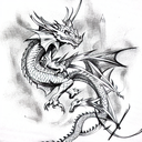 dragon Gemini  tattoo design idea