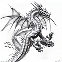 dragon Gemini  tattoo design idea