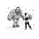 A wrestling ring with friends and family cheering tattoo design idea