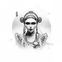 motanka handmade ukrainian doll tattoo design idea