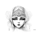 motanka handmade ukrainian doll tattoo design idea