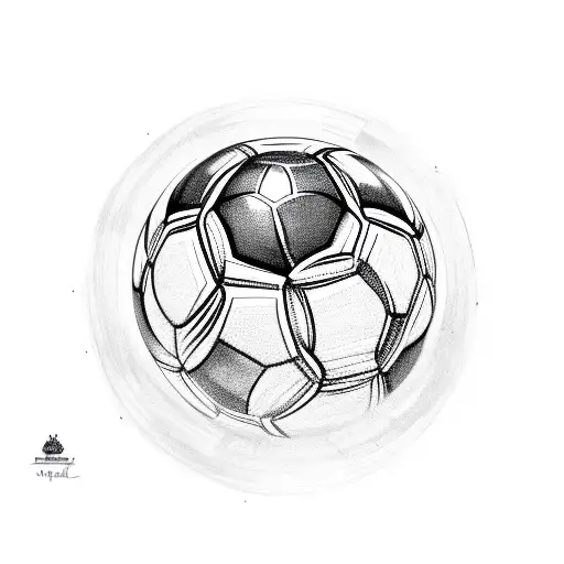 Soccer ball with a crown tattoo design idea