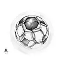Soccer ball with a crown tattoo design idea