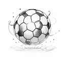 Soccer ball with a crown tattoo design idea